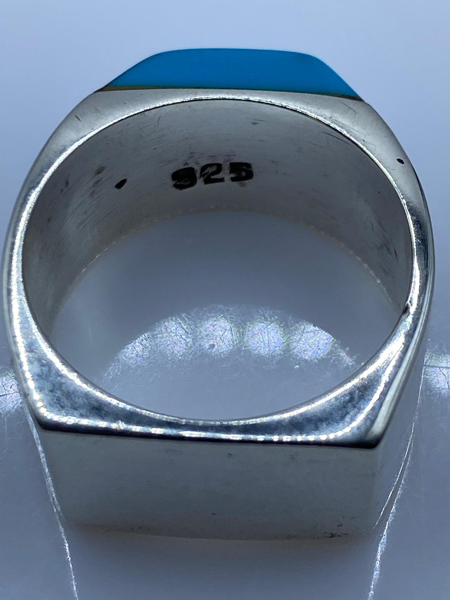 Anillo de Plata Turquesa Azul Cielo — Taxco .925 — foto 5