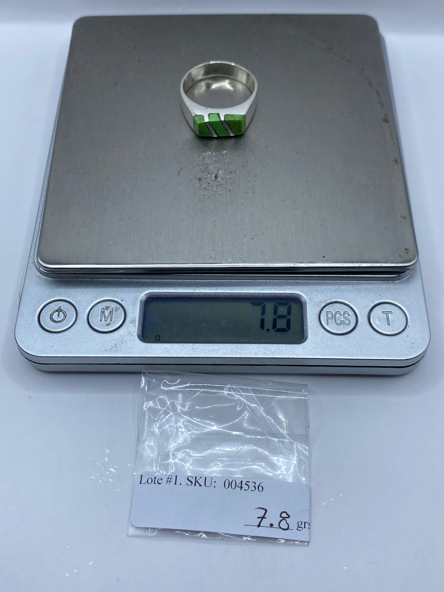 Anillo de Plata con Piedra Verde — Taxco .925 — foto 5