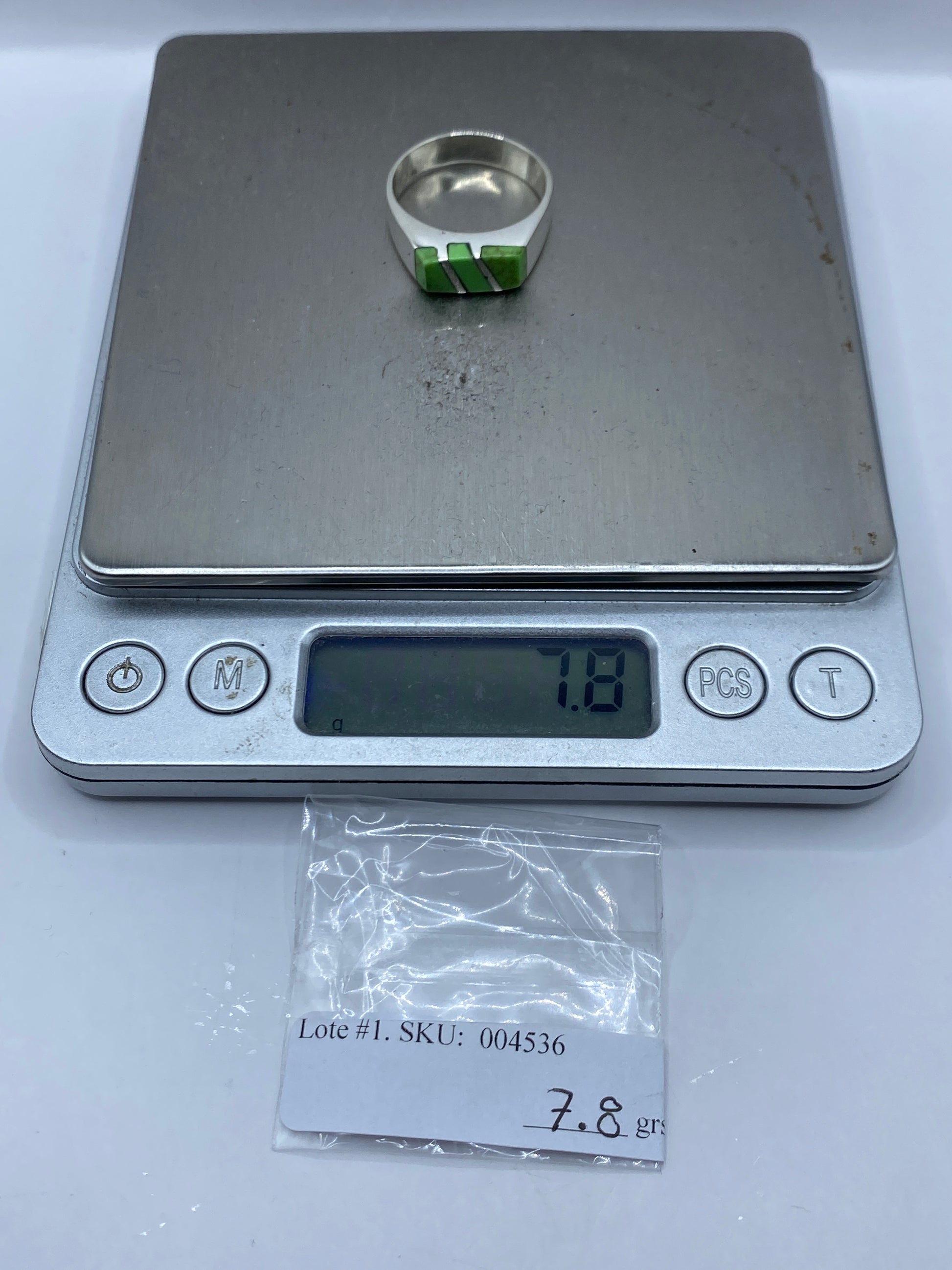 Anillo de Plata con Piedra Verde — Taxco .925 — foto 5