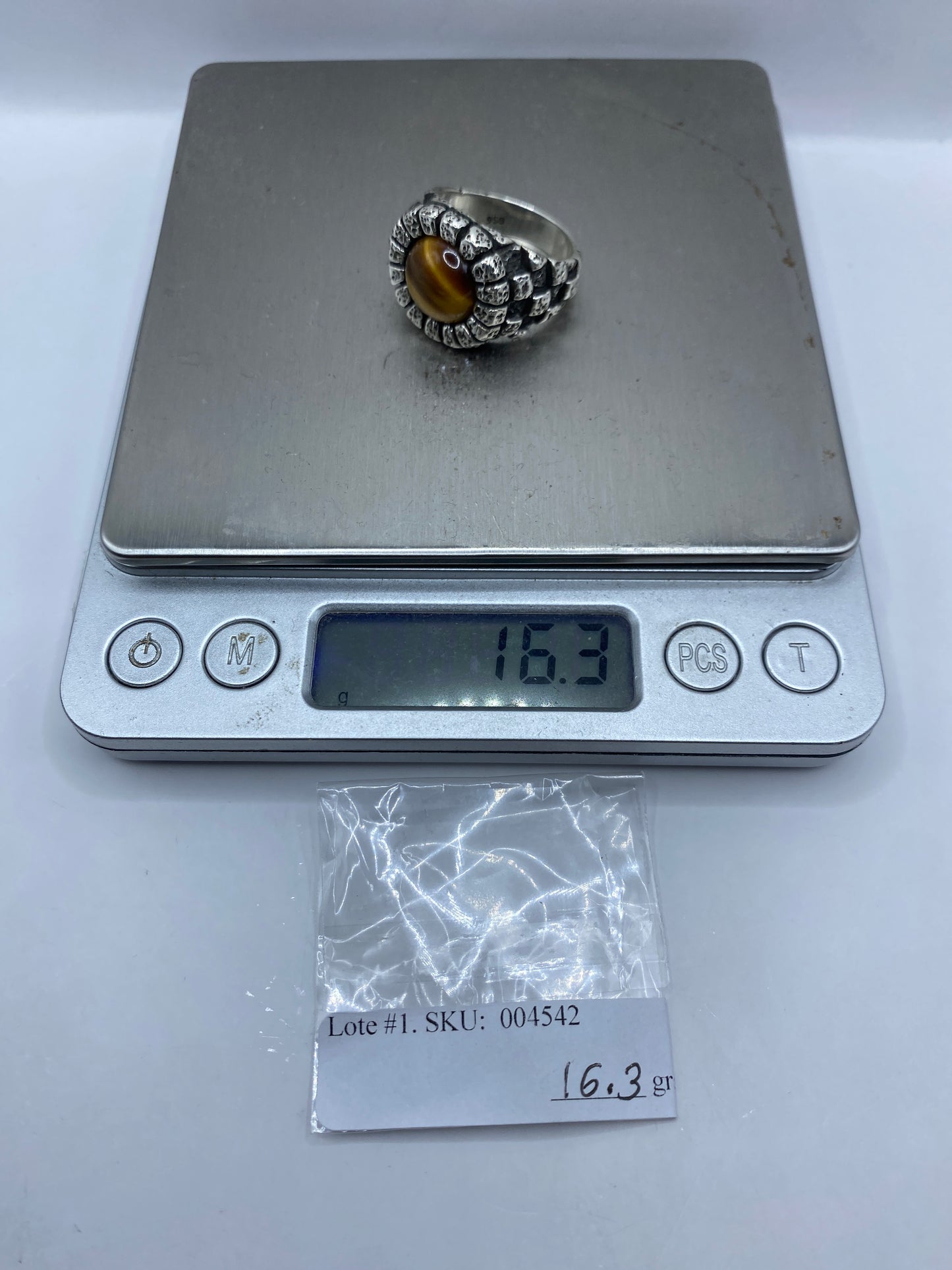 Anillo de Plata .950 con Piedra — Taxco Hecho a Mano — foto 6