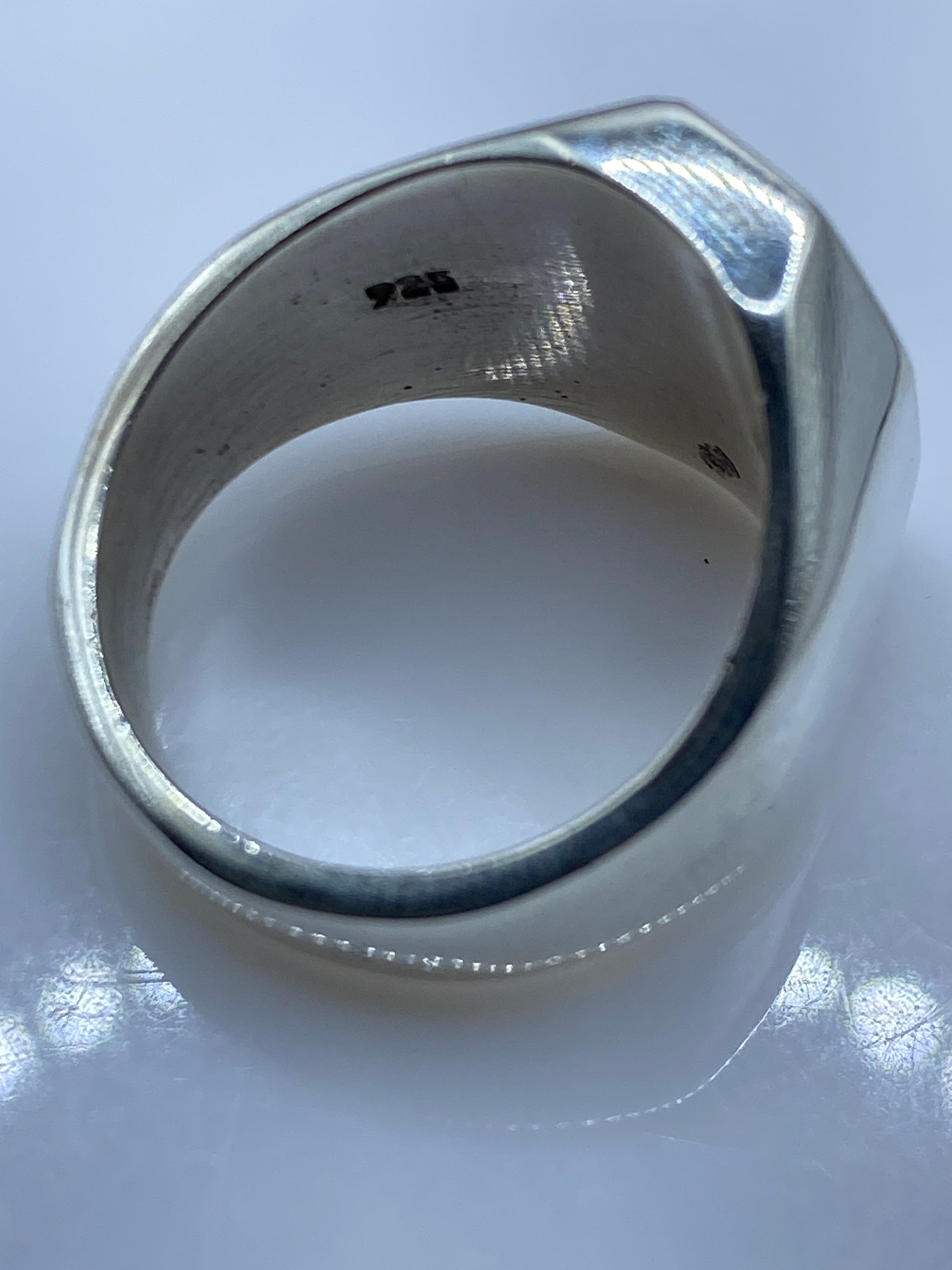 Anillo Sólido de Plata con Piedra Engastada — Taxco .925 — foto 5
