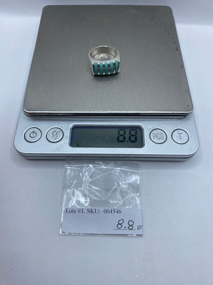 Anillo de Plata Turquesa Azul Cielo — Taxco .925 — foto 6