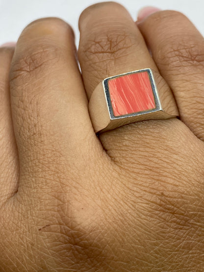 Reverso del anillo en plata, visible el Quinto .925 y el pulido espejo