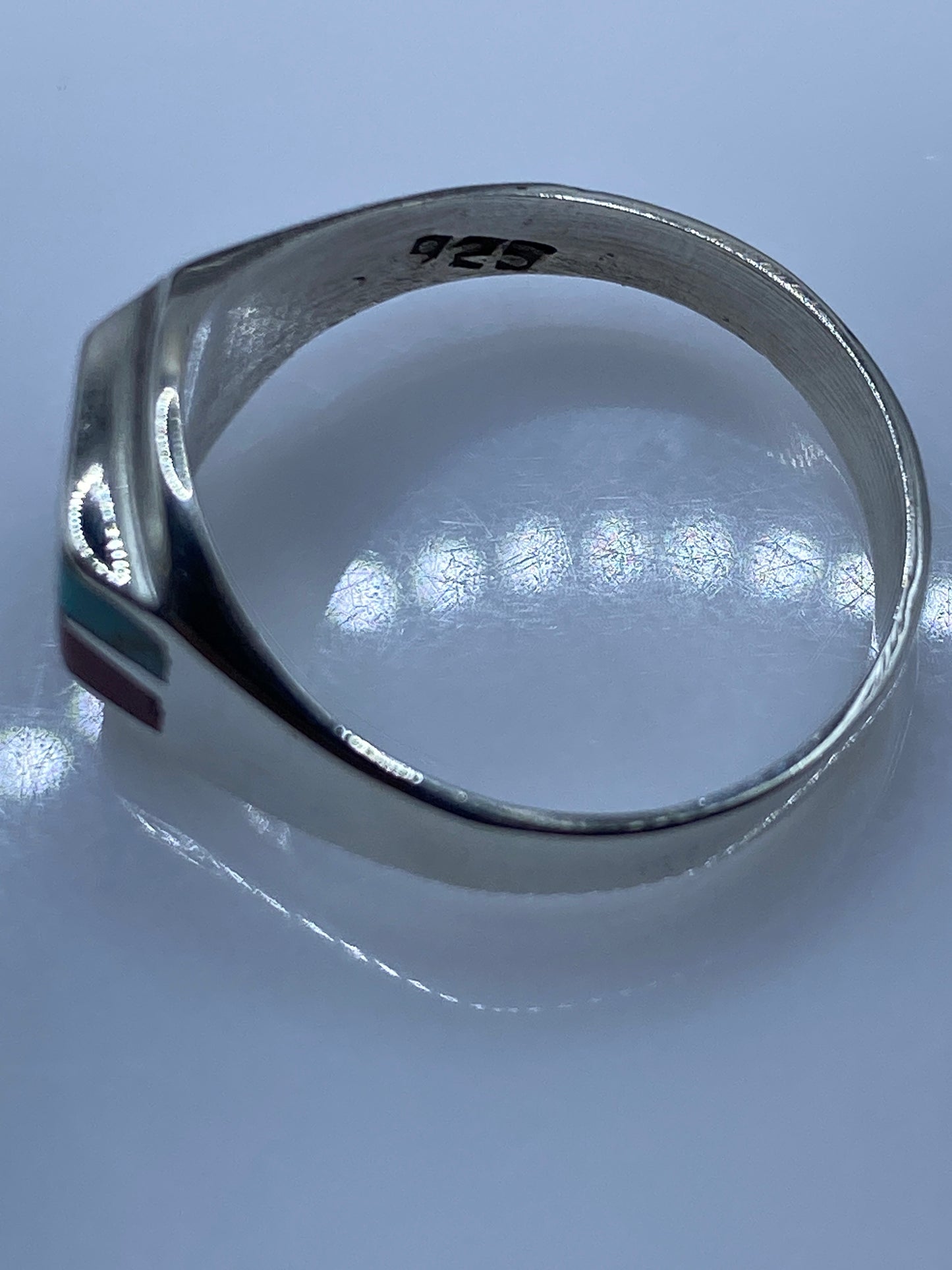Anillo de Plata con Turquesa Azul Cielo — Taxco .925 — foto 5