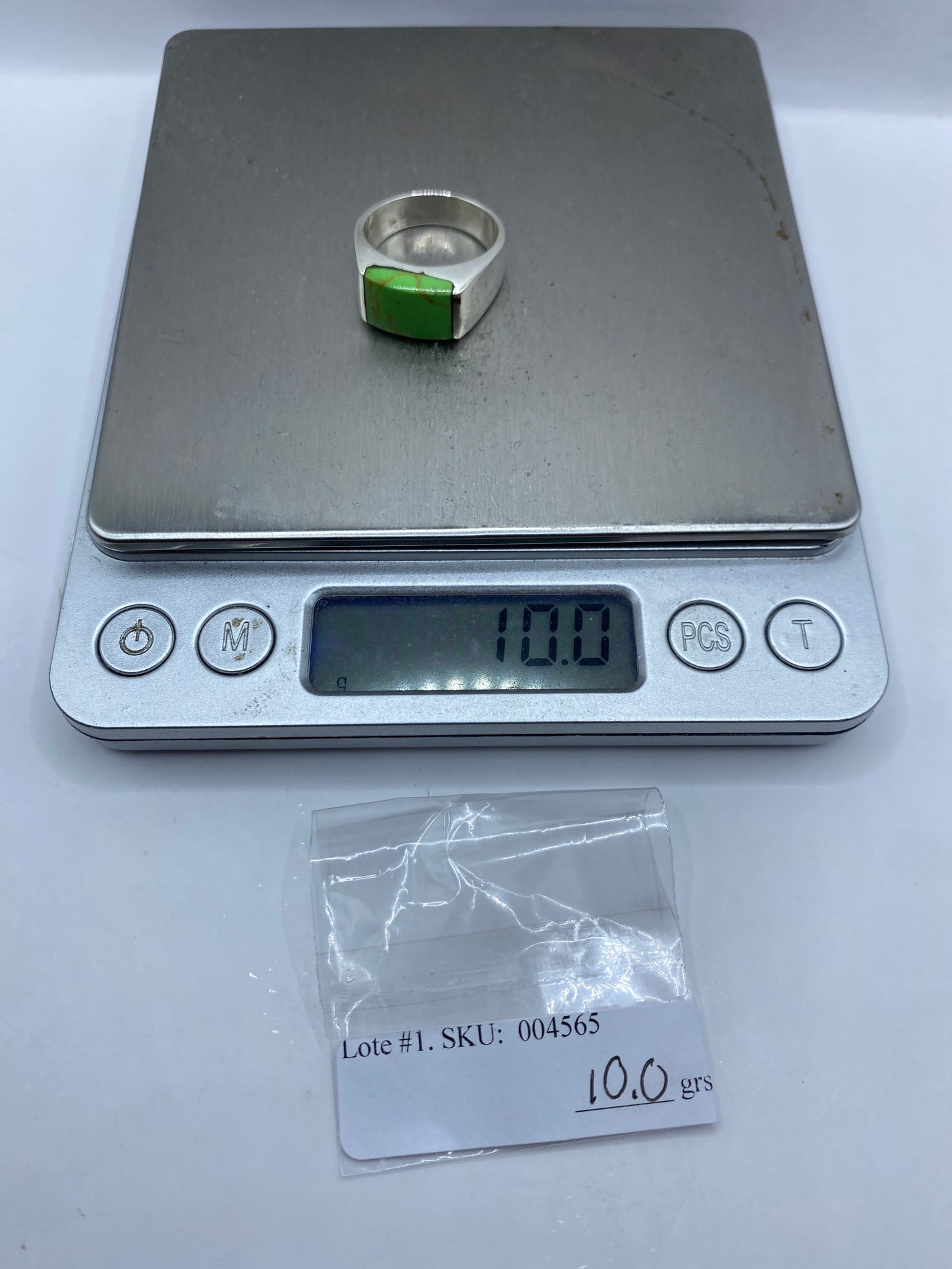 Anillo de Plata .925 con Piedra Verde — Taxco — foto 6