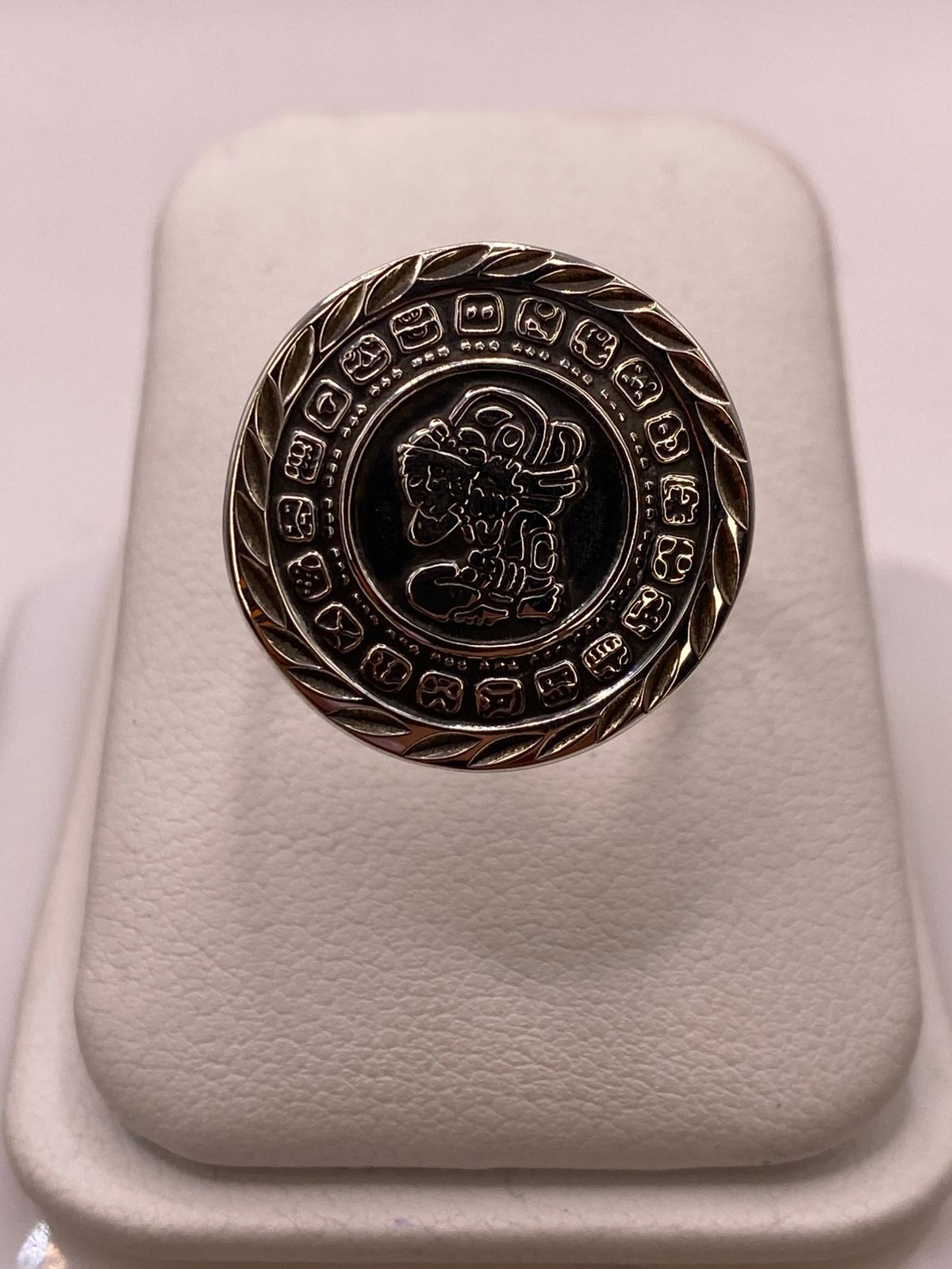 Anillo Ajustable de Plata .925 Calendario Maya