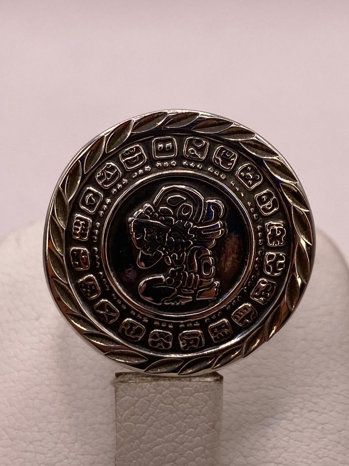 Anillo Ajustable de Plata .925 Calendario Maya