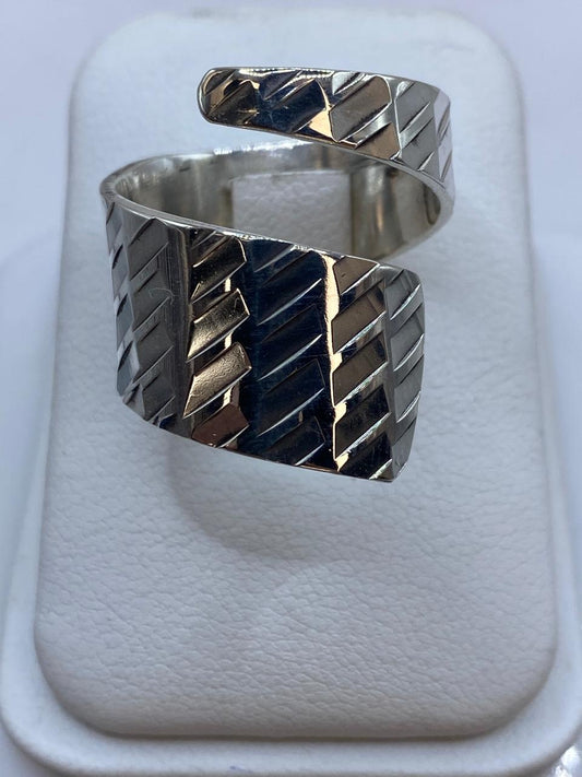 Anillo Ajustable Geométrico en Plata .925