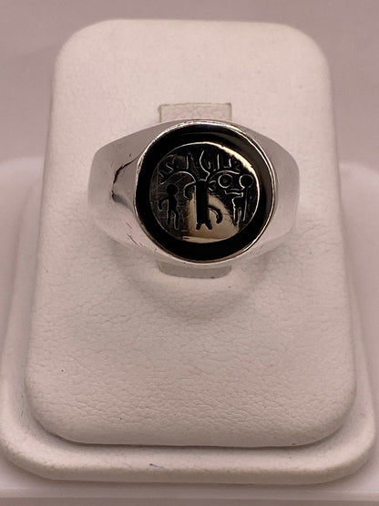 Anillo Árbol de la Vida en Plata .925 con Figuras Humanas, vista superior