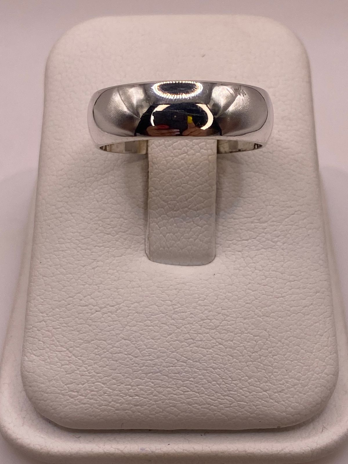 Anillo Argolla Lisa Media Caña en Plata .925