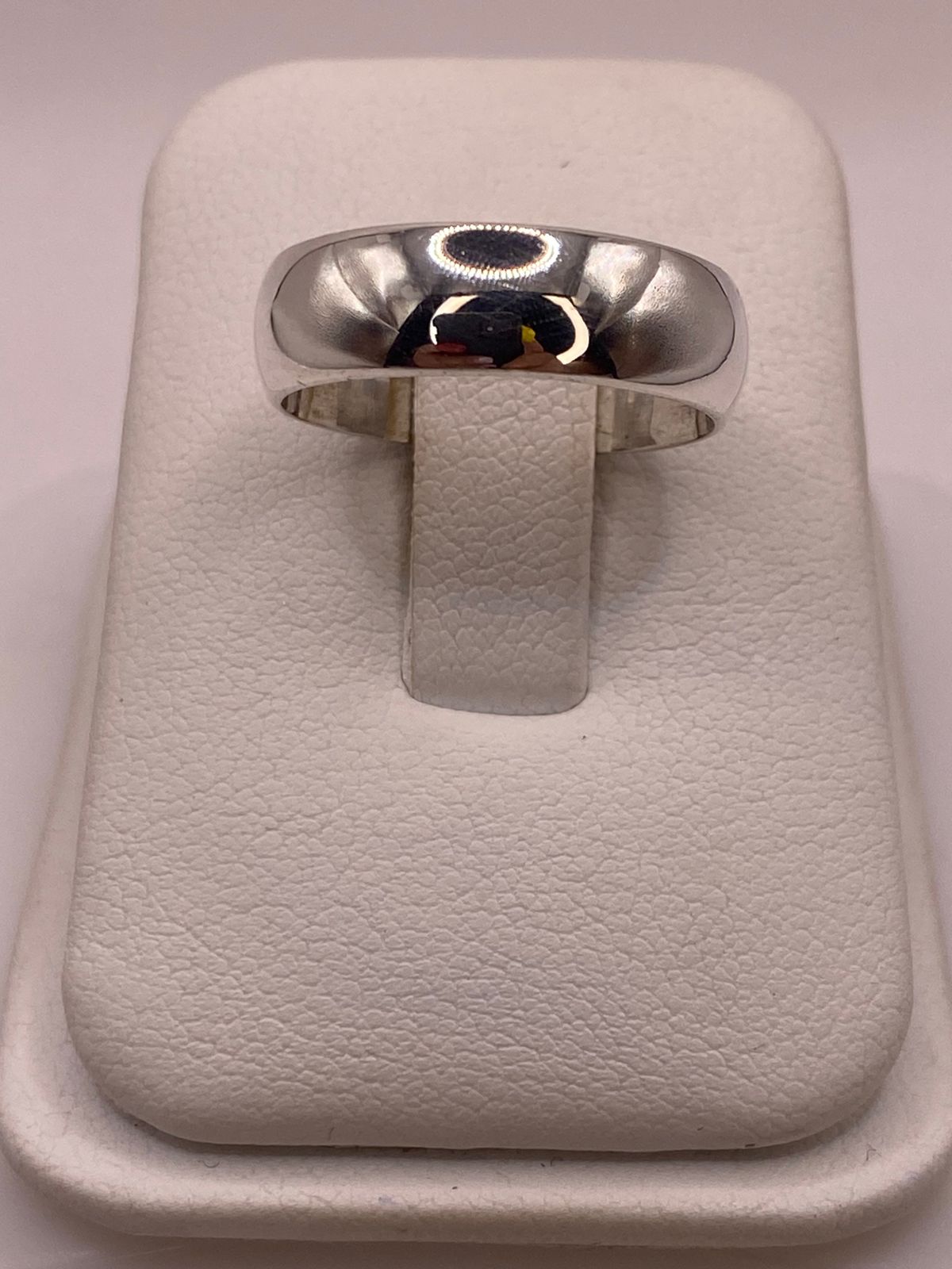 Anillo Argolla Lisa Media Caña en Plata .925