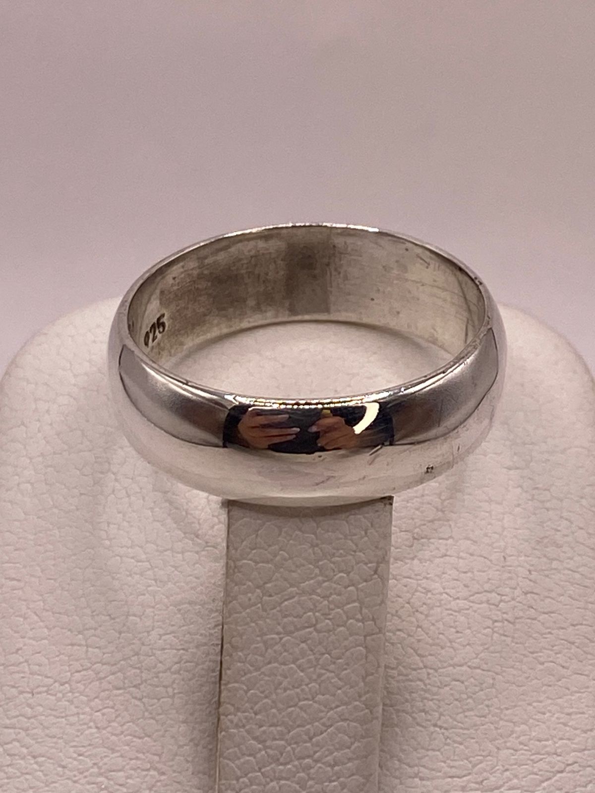 Anillo Argolla Lisa Media Caña en Plata .925