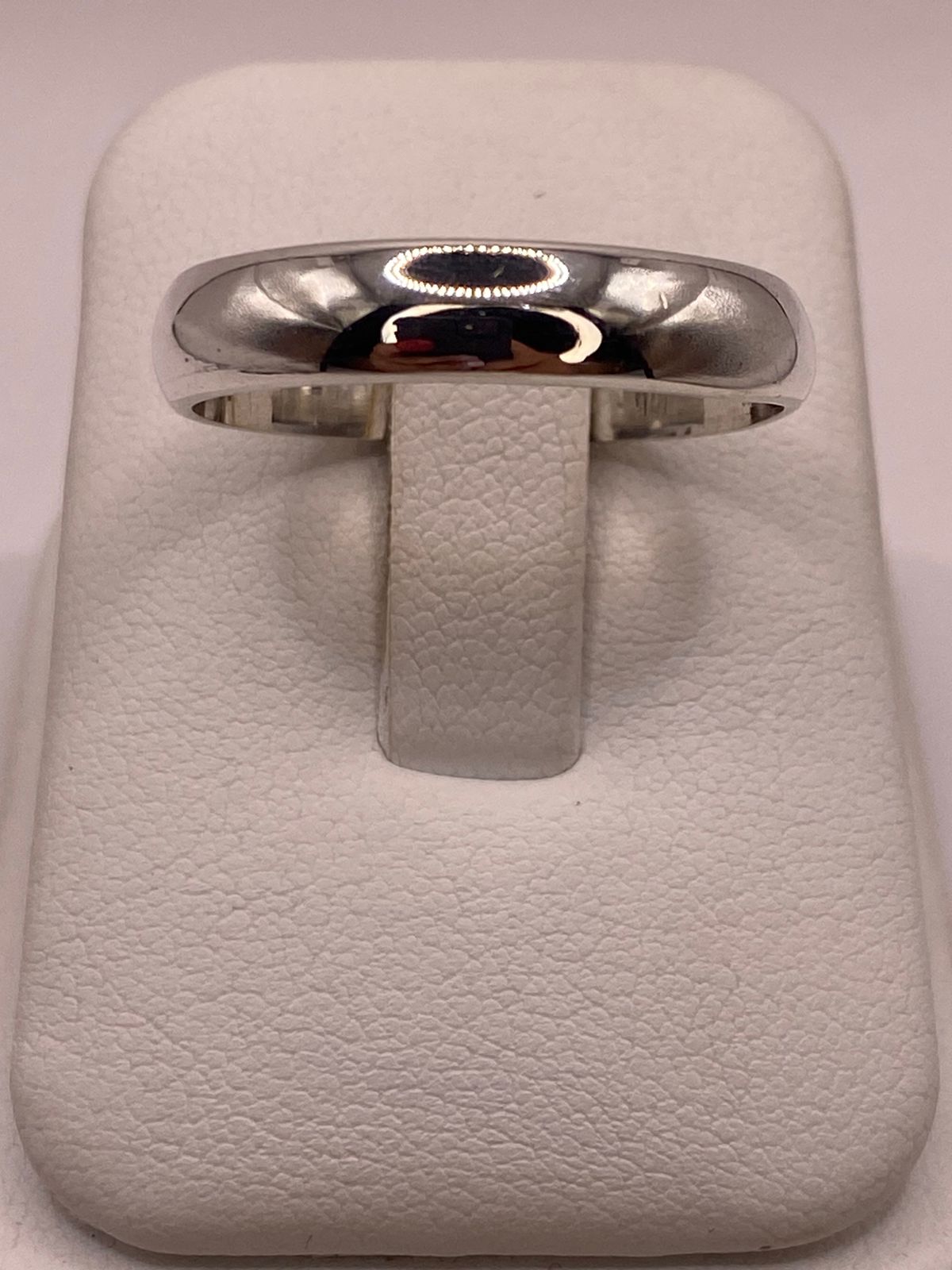 Anillo Argolla Lisa Media Caña en Plata .925