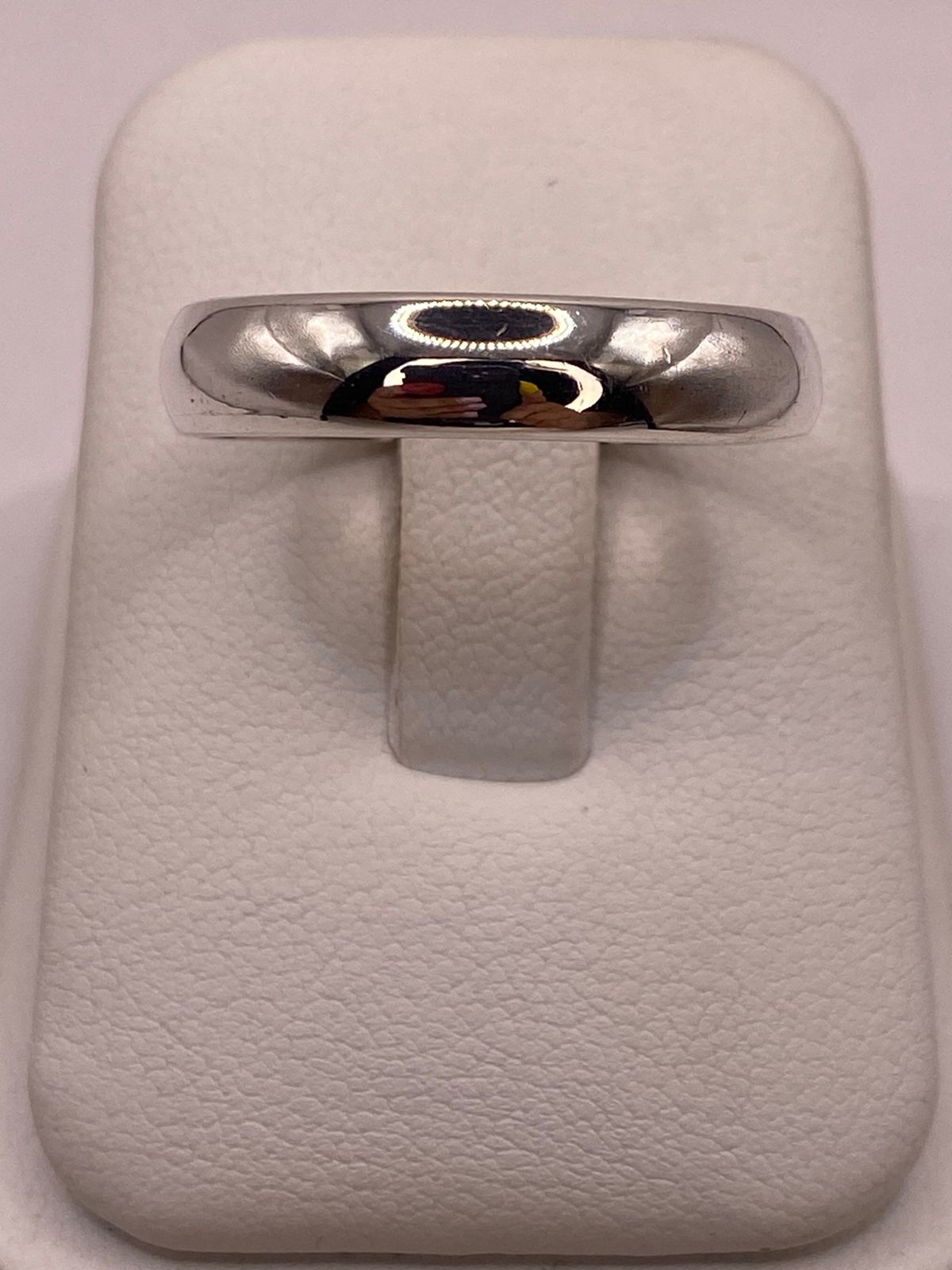 Anillo Argolla Lisa Media Caña en Plata .925