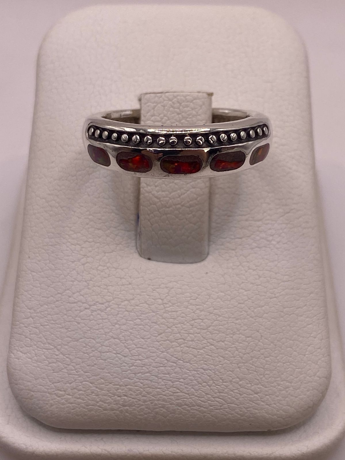 💍🔥 Anillo Artesanal de Plata 950 con Ópalo de Fuego