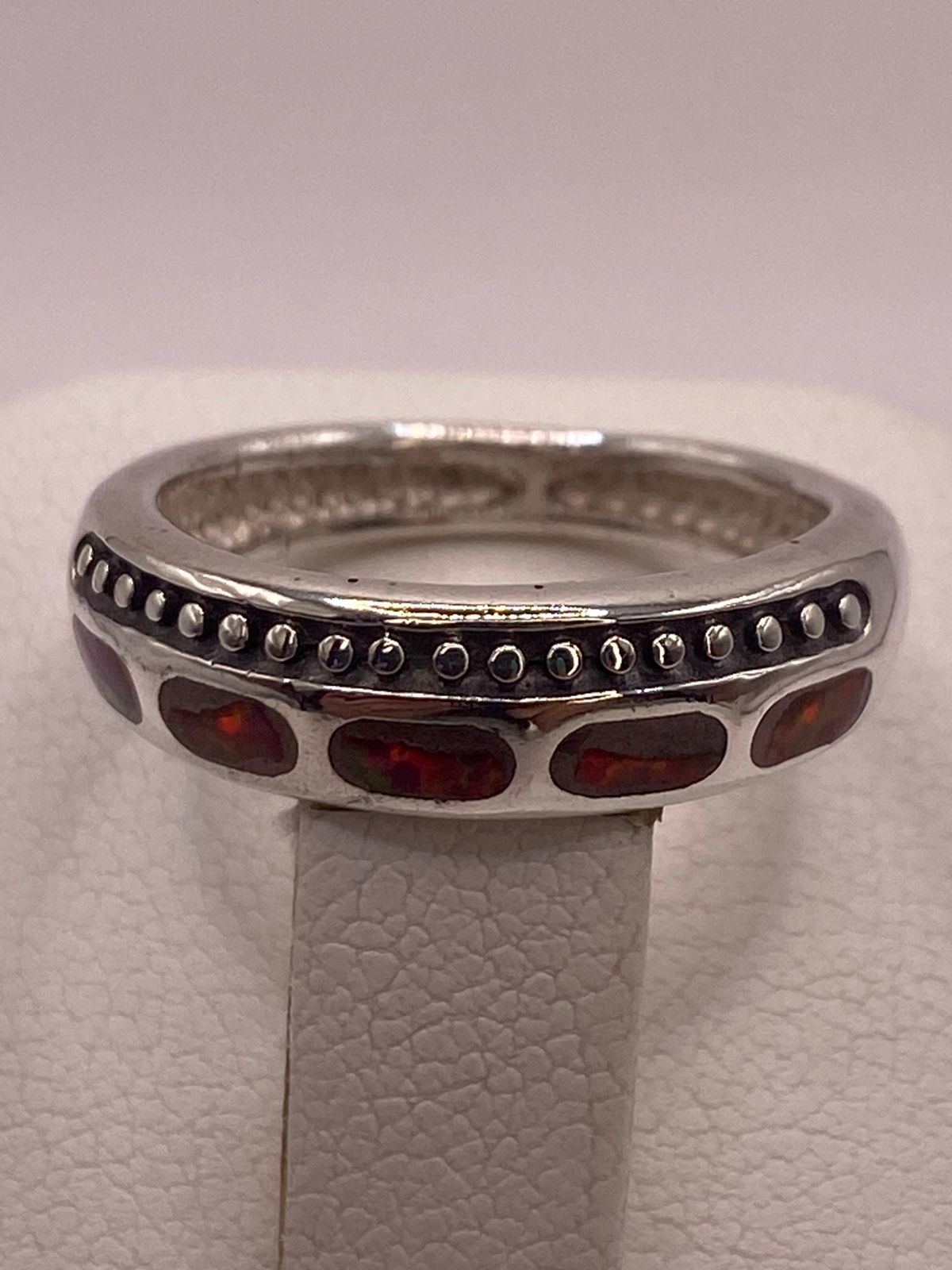 💍🔥 Anillo Artesanal de Plata 950 con Ópalo de Fuego
