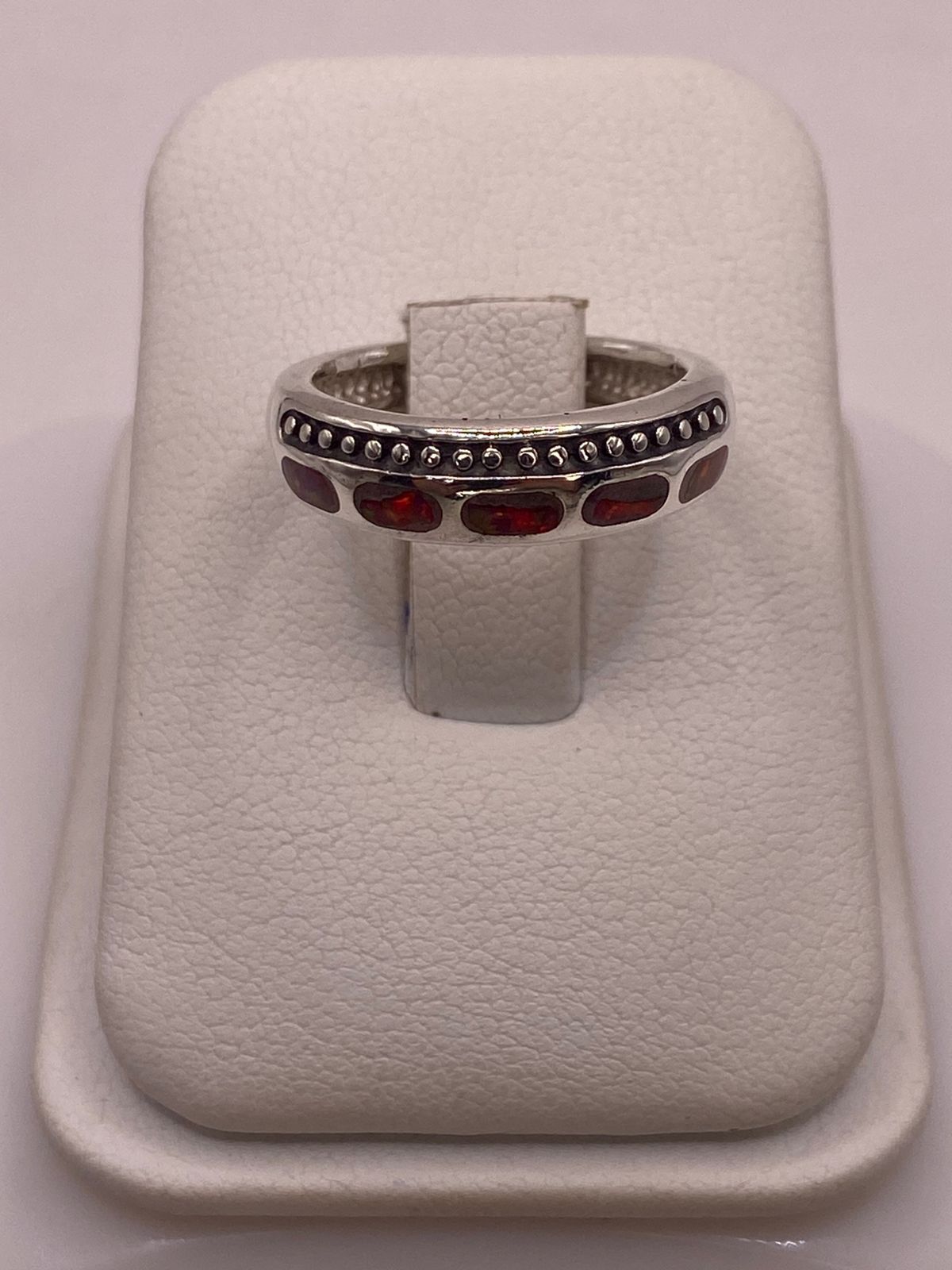💍🔥 Anillo Artesanal de Plata 950 con Ópalo de Fuego
