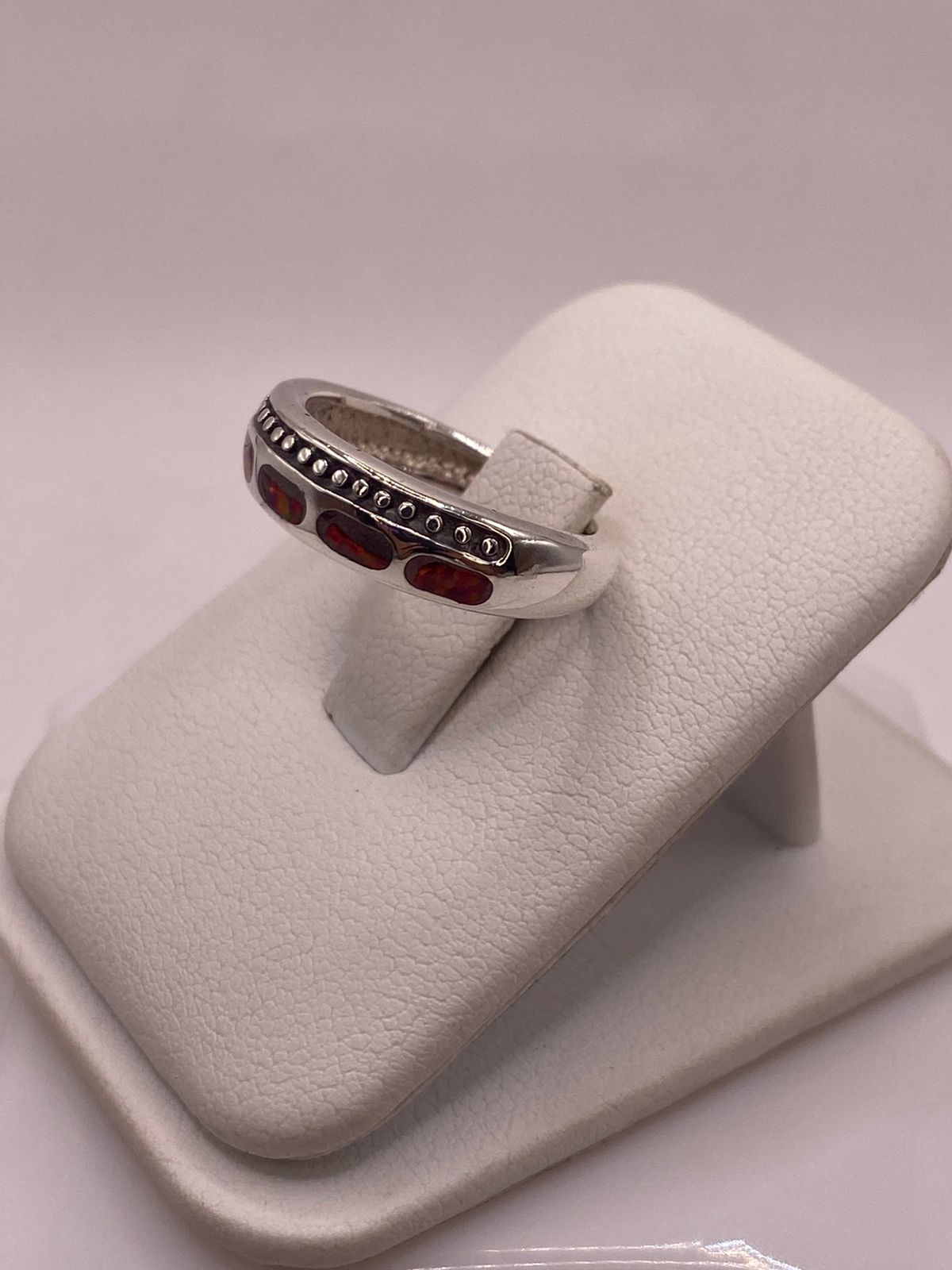 💍🔥 Anillo Artesanal de Plata 950 con Ópalo de Fuego
