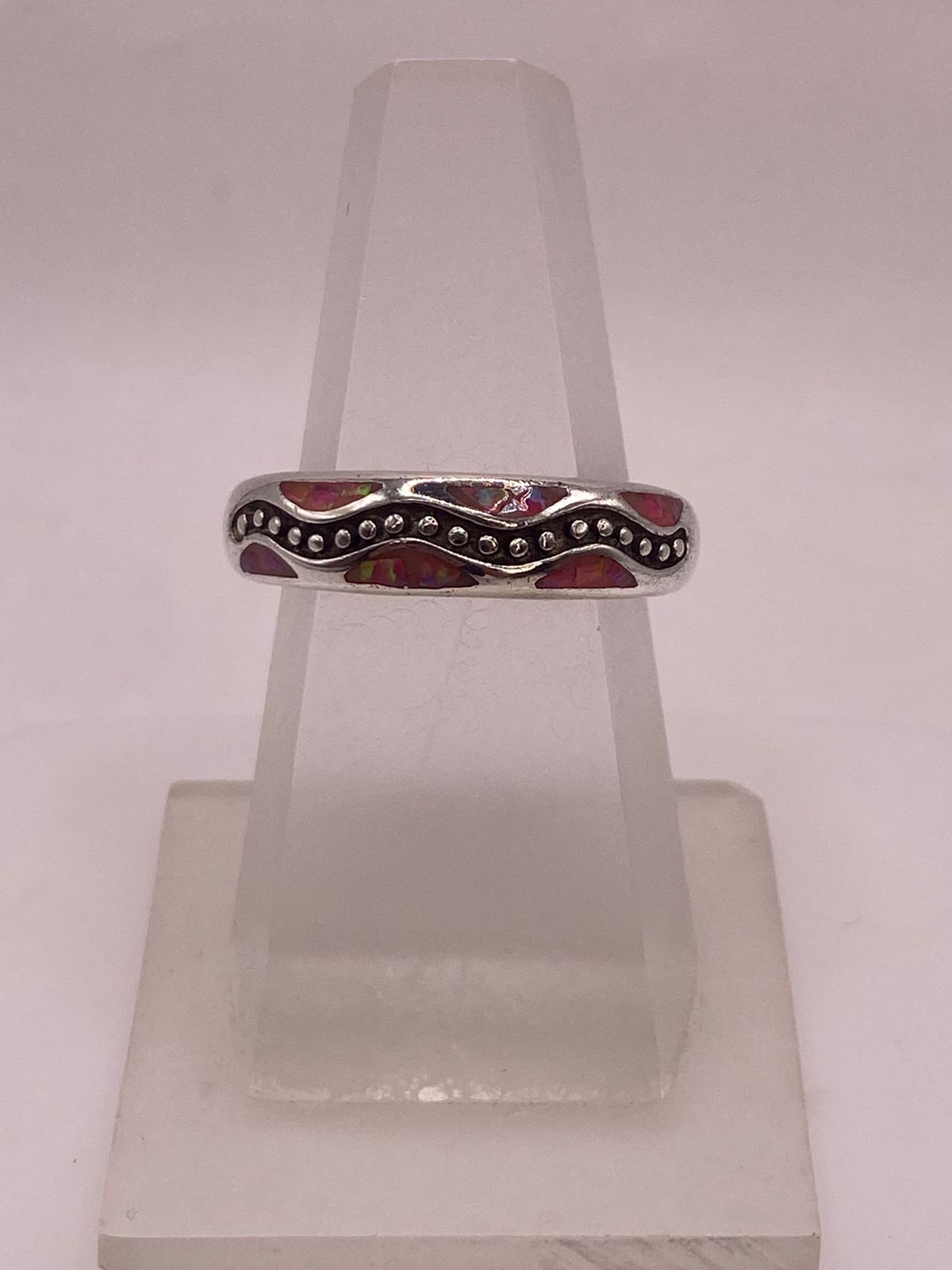Anillo Artesanal de Plata 950 con Ópalo de Fuego