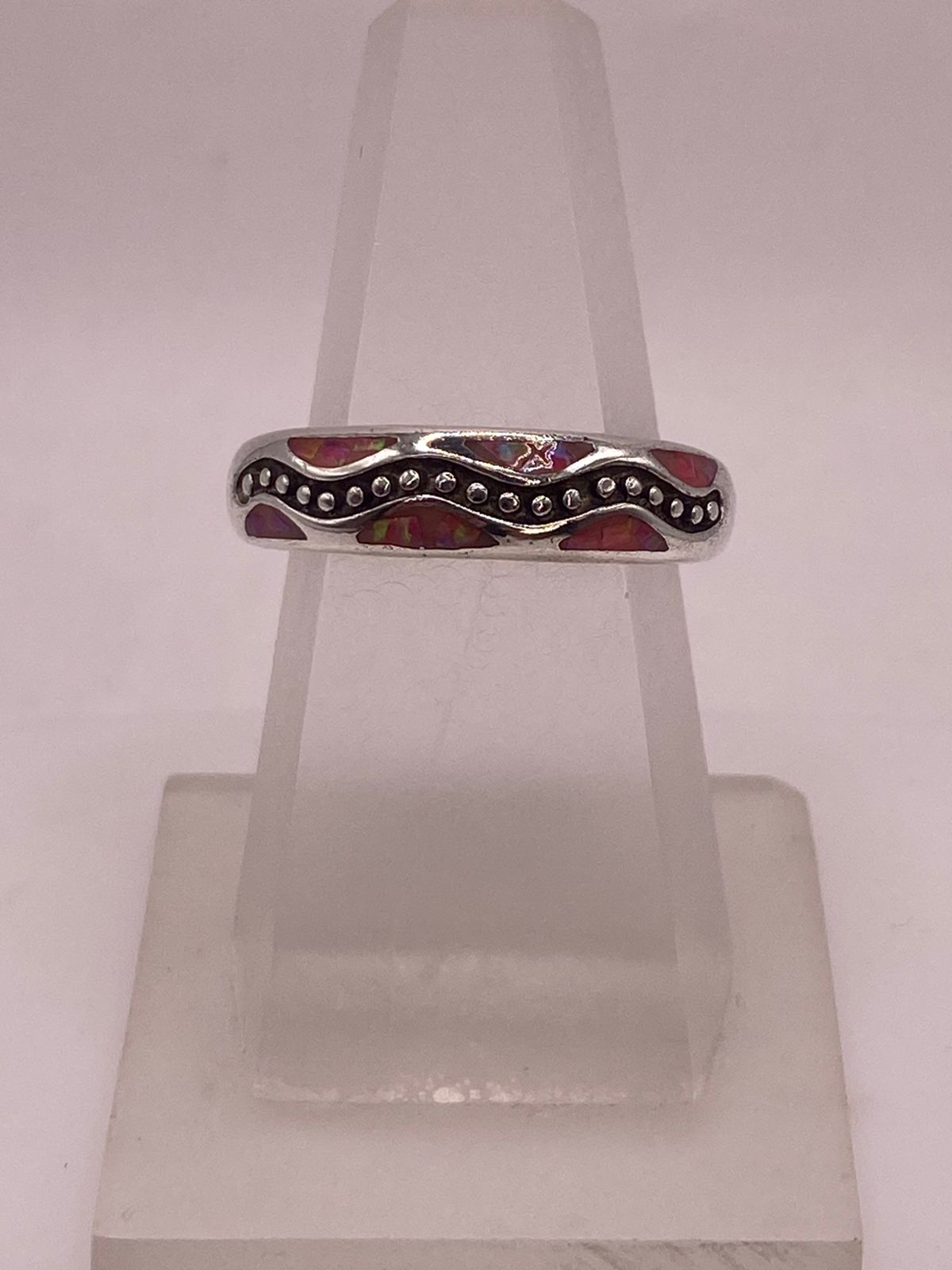 Anillo Artesanal de Plata 950 con Ópalo de Fuego