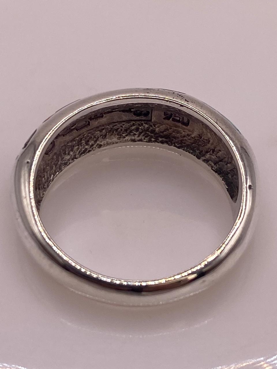 Anillo Artesanal de Plata 950 con Ópalo de Fuego