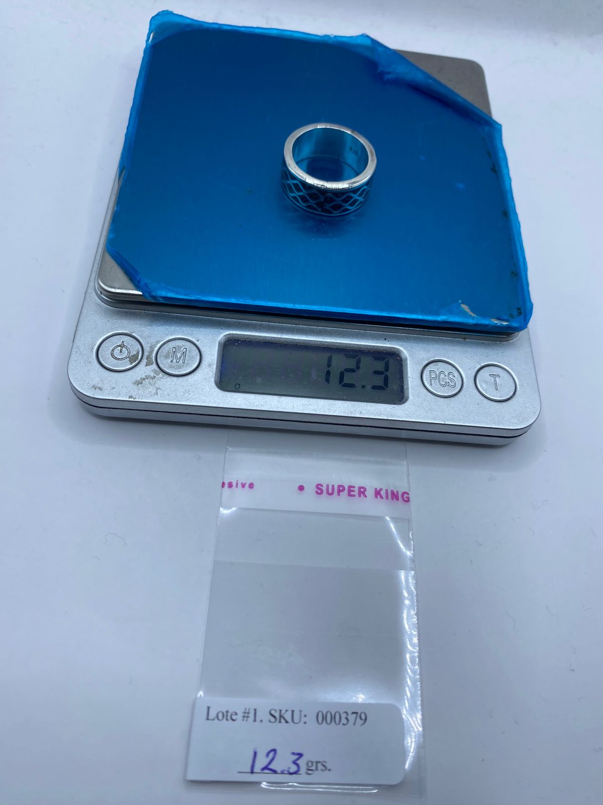 🌊💎 Anillo Banda Oceánica en Plata .925 con Turquesa Natural