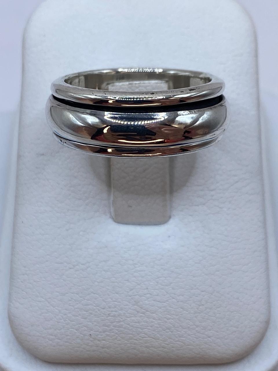 Anillo Banda Giratoria en Plata .925  Diseño Clásico Contemporáneo