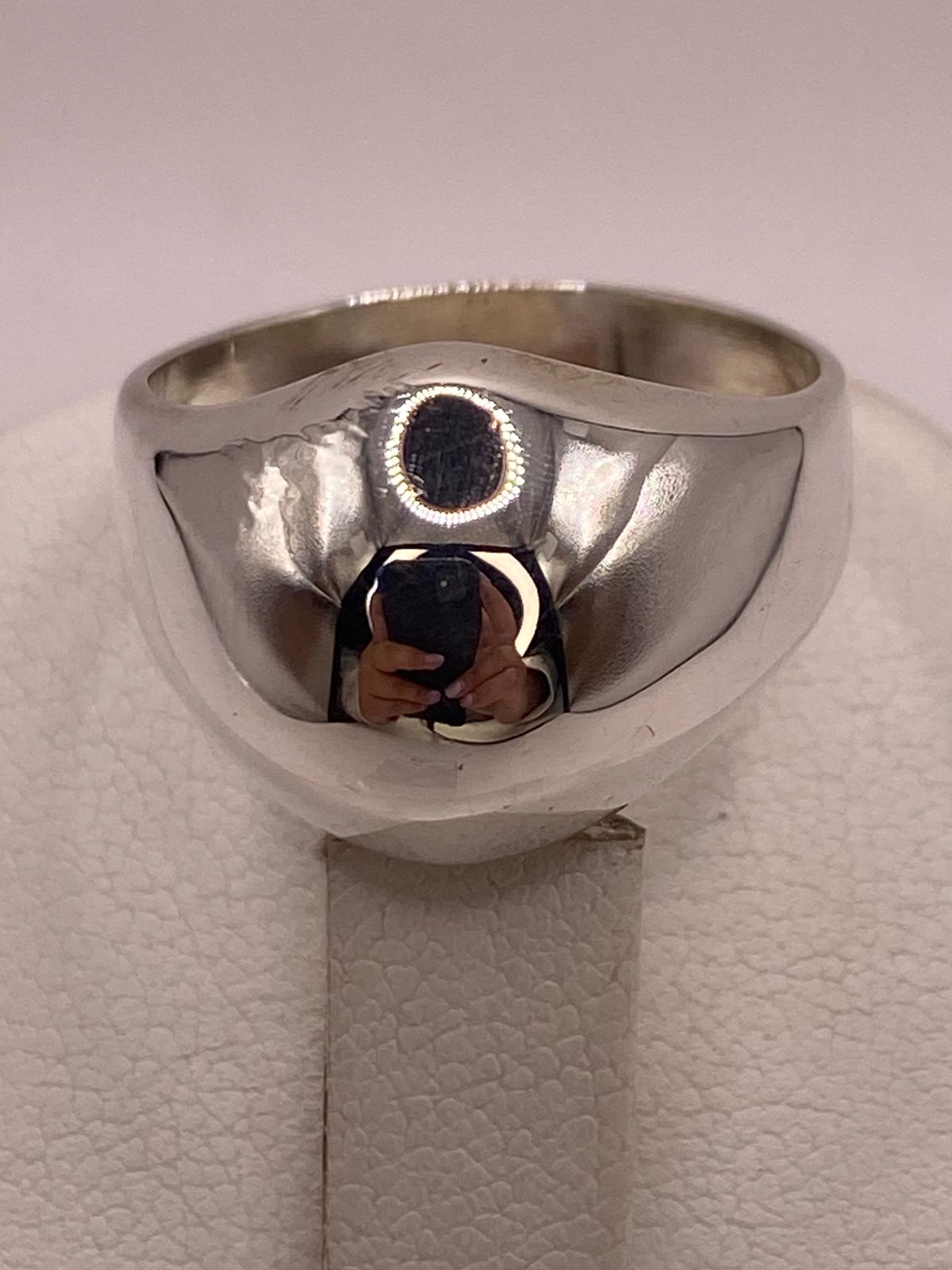 Anillo Bombeado Liso en Plata .925