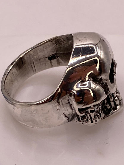 Anillo de Calavera Triple en Plata .950