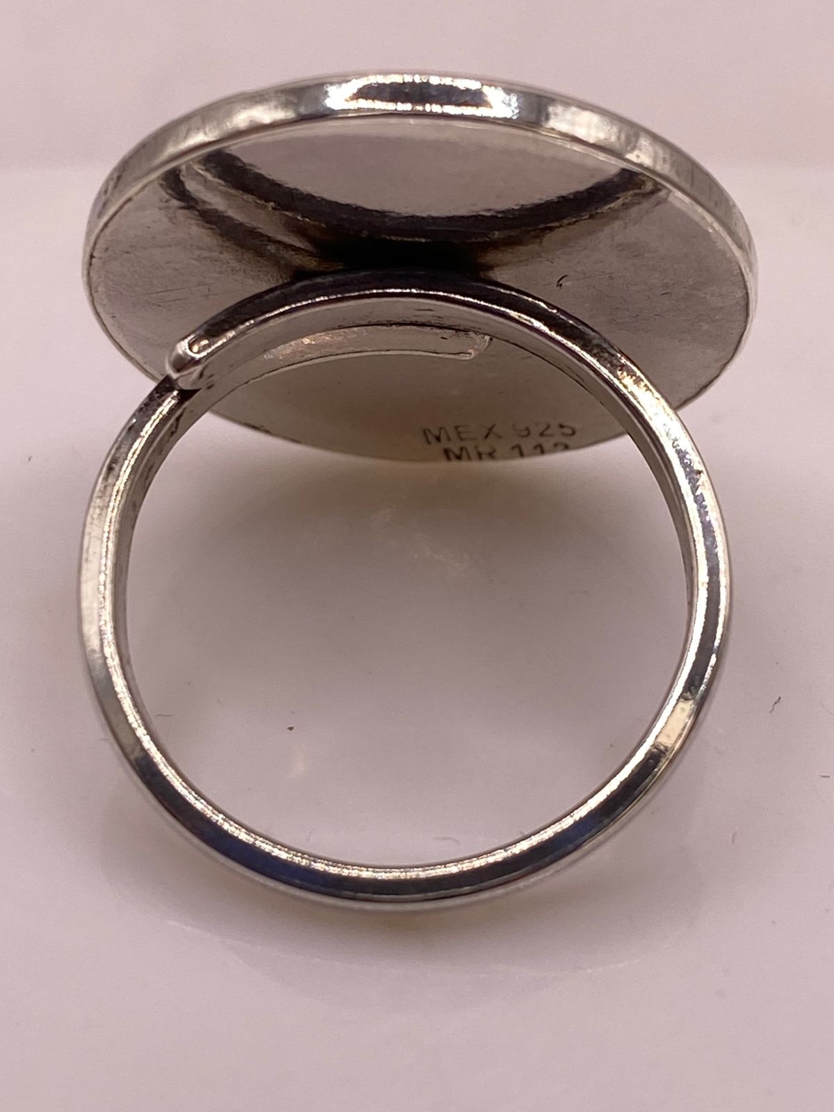 Anillo Calendario Azteca Ajustable en Plata .925