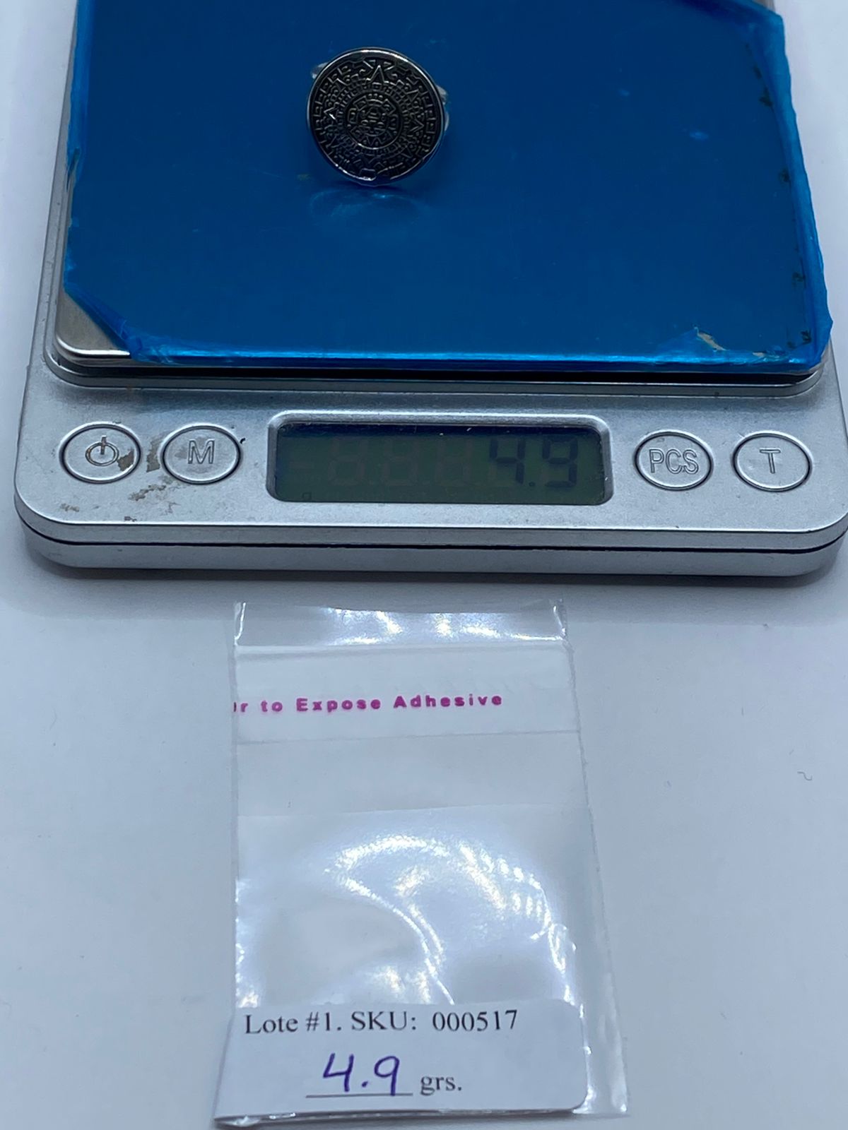 Anillo Calendario Azteca en Plata .925