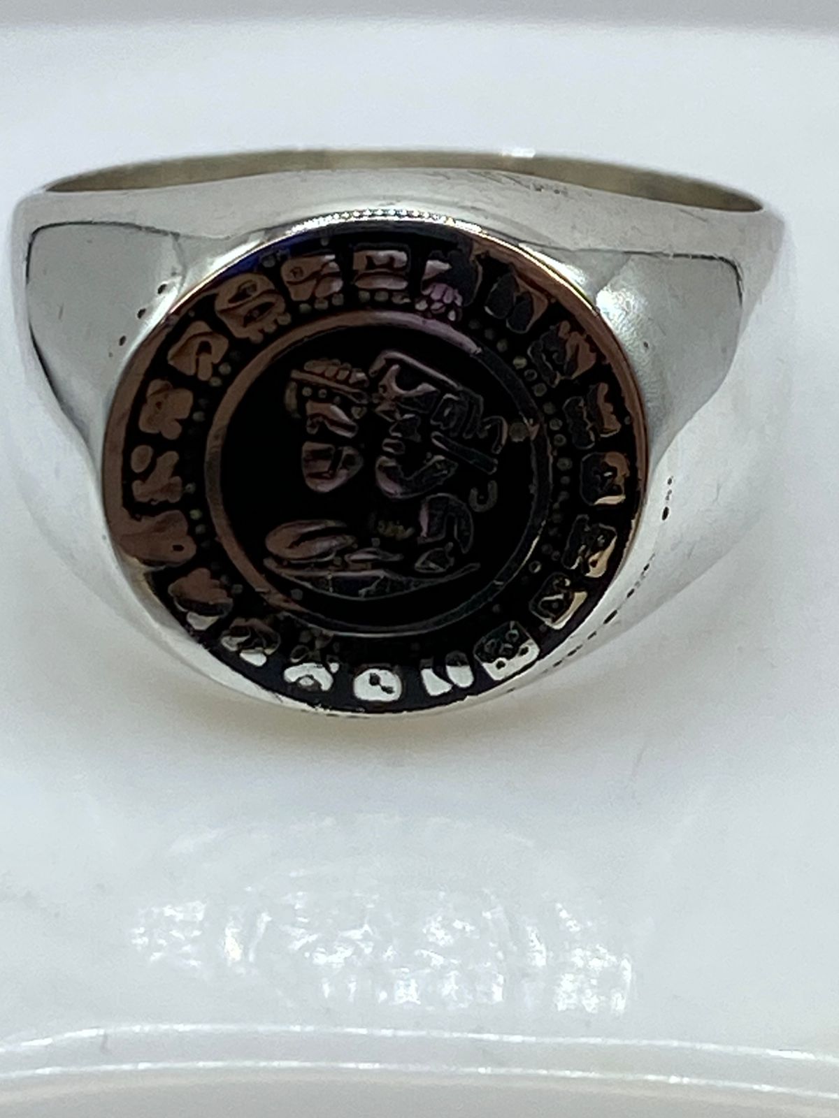 🗿 Anillo Calendario Azteca de Plata .925