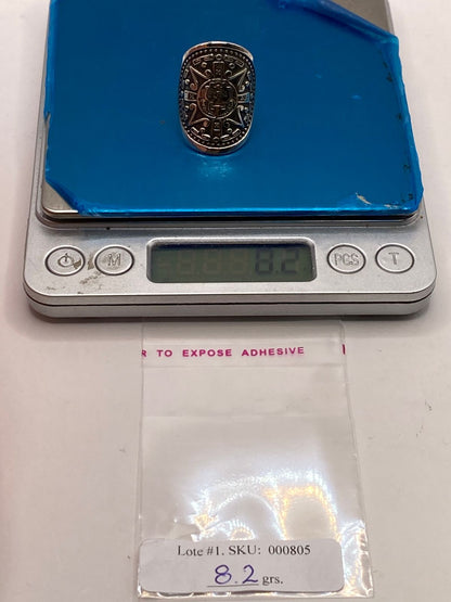 Anillo Calendario Azteca en Plata .925