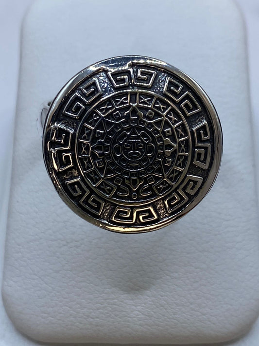 Anillo Calendario Maya en Plata .925
