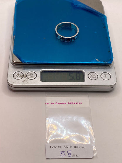 Anillo Caritas Divertidas de Plata .925 con Incrustaciones, peso en gramos (báscula)