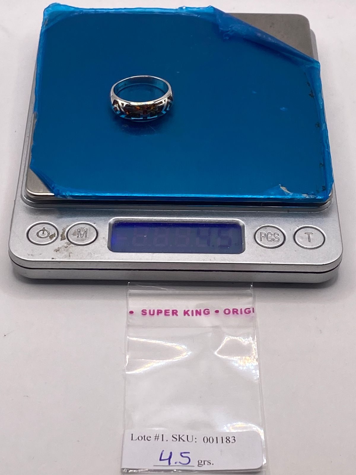 Anillo Contemporáneo de Plata 950 con Ópalo de Fuego