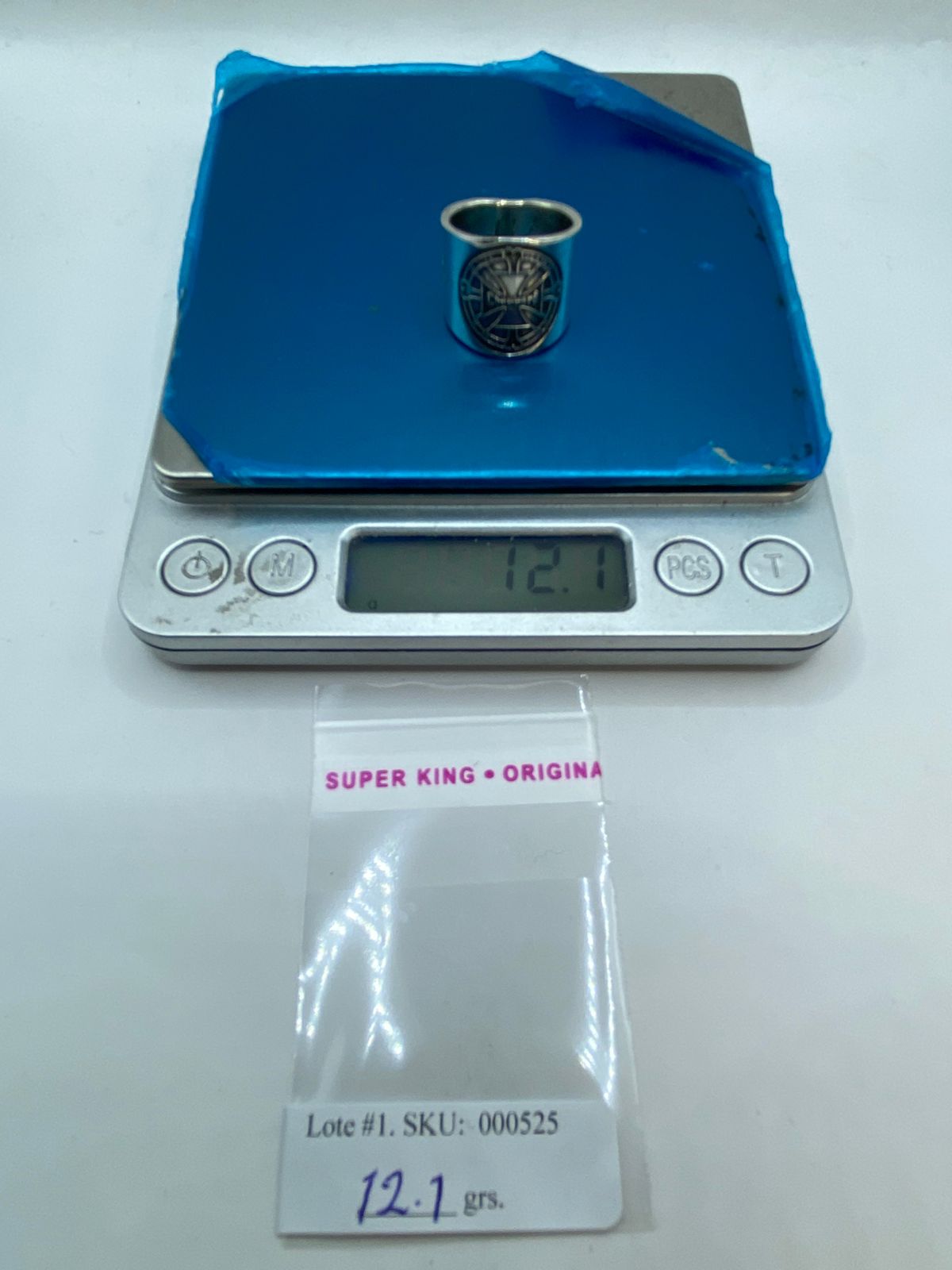 Anillo Cruz Biker “Life Death Love Bikes” en Plata .925 – Diseño Sello Motociclista