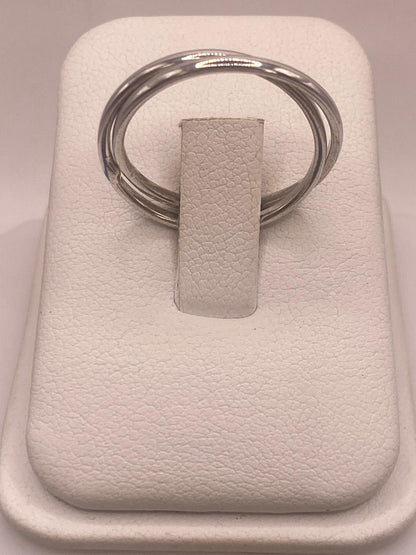 Anillo Doble Entrelazado en Plata .925, vista lateral