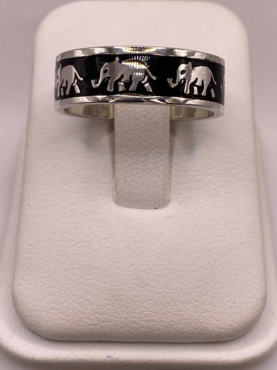 Anillo Elefantes en Plata .925 – Diseño Étnico