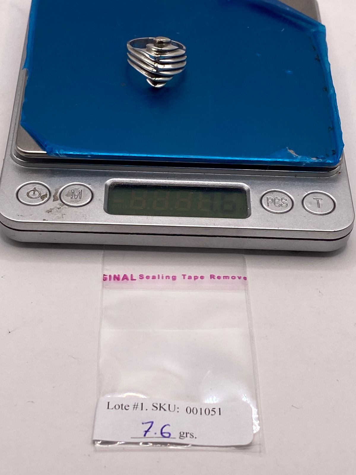 Anillo Escultural Ondas en Plata .925