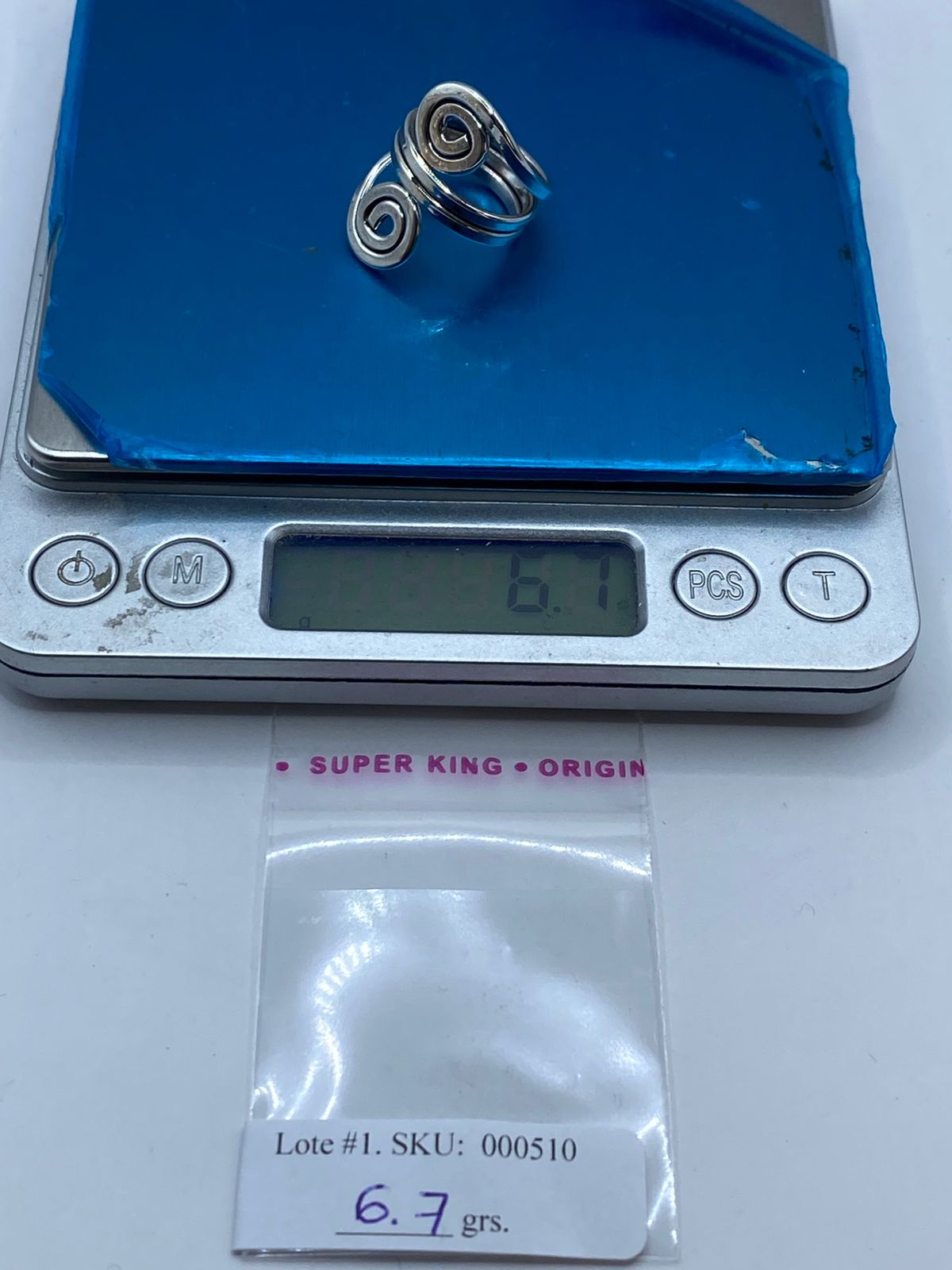 Anillo Espiral Doble en Plata .925