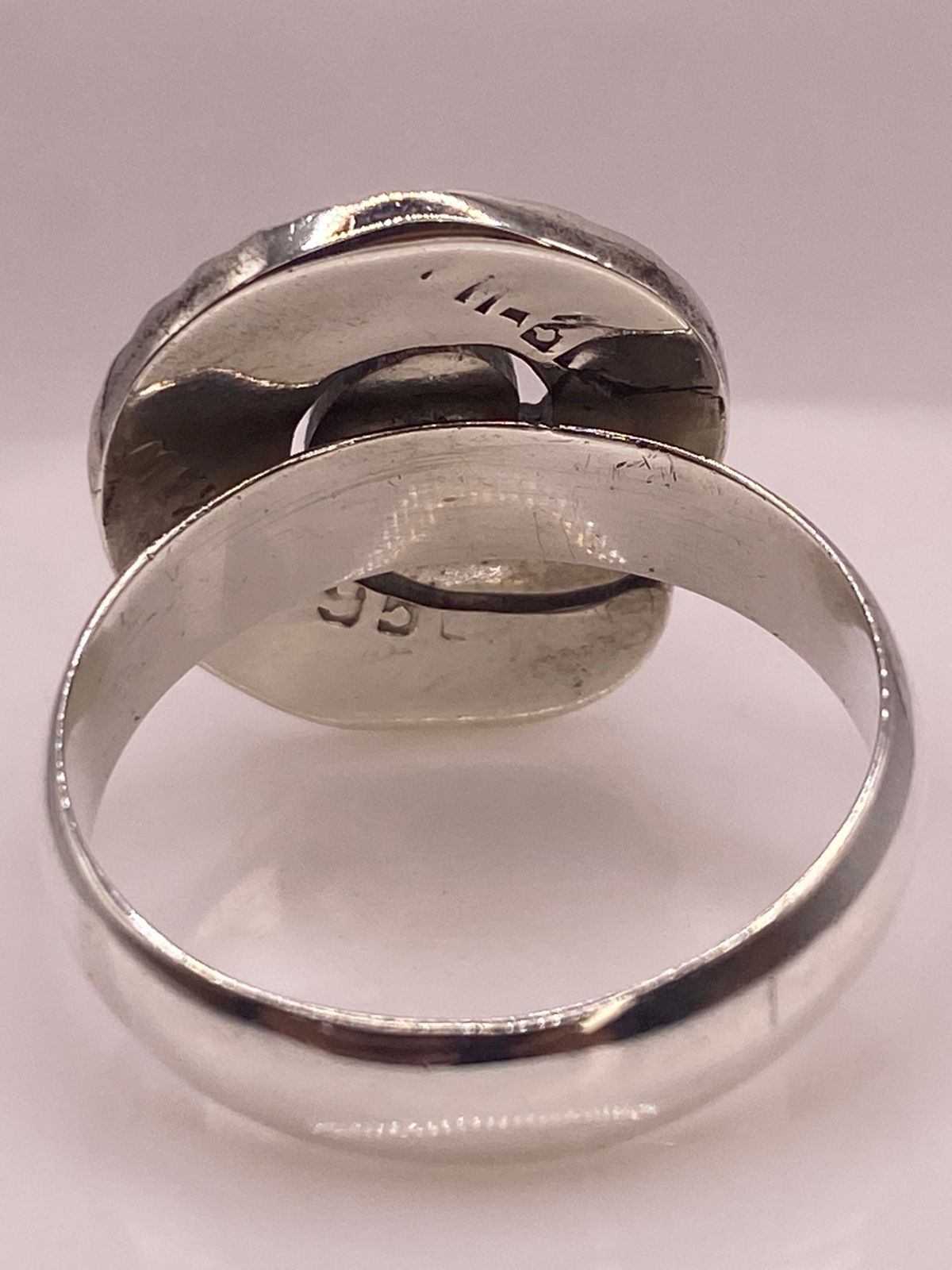 💍🔥 Anillo Espiral de Plata 950 con Ópalo de Fuego