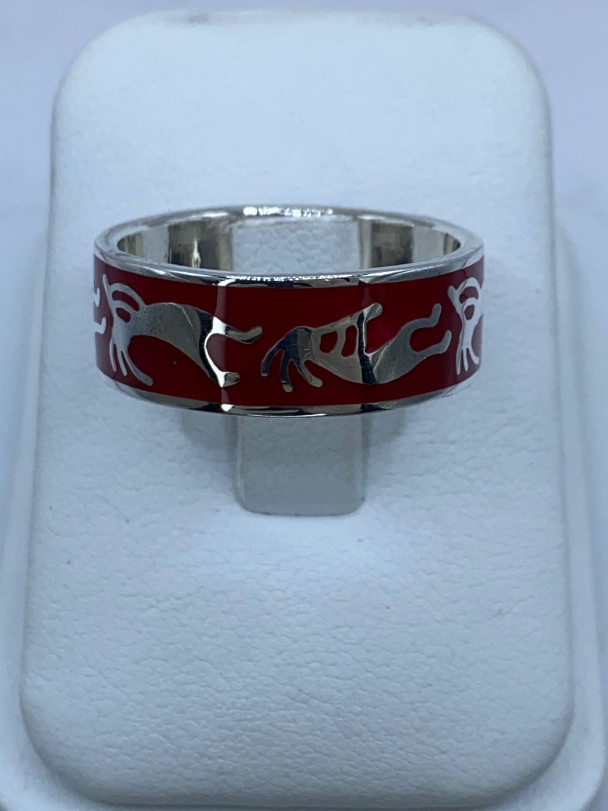 Anillo Espíritu Ancestral en Plata .925 con Coral Rojo