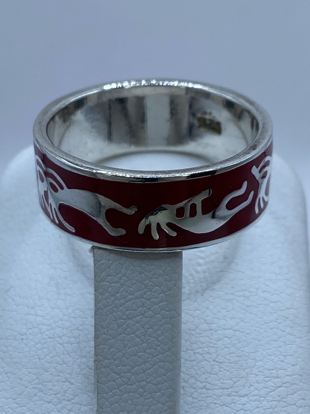 Anillo Espíritu Ancestral en Plata .925 con Coral Rojo