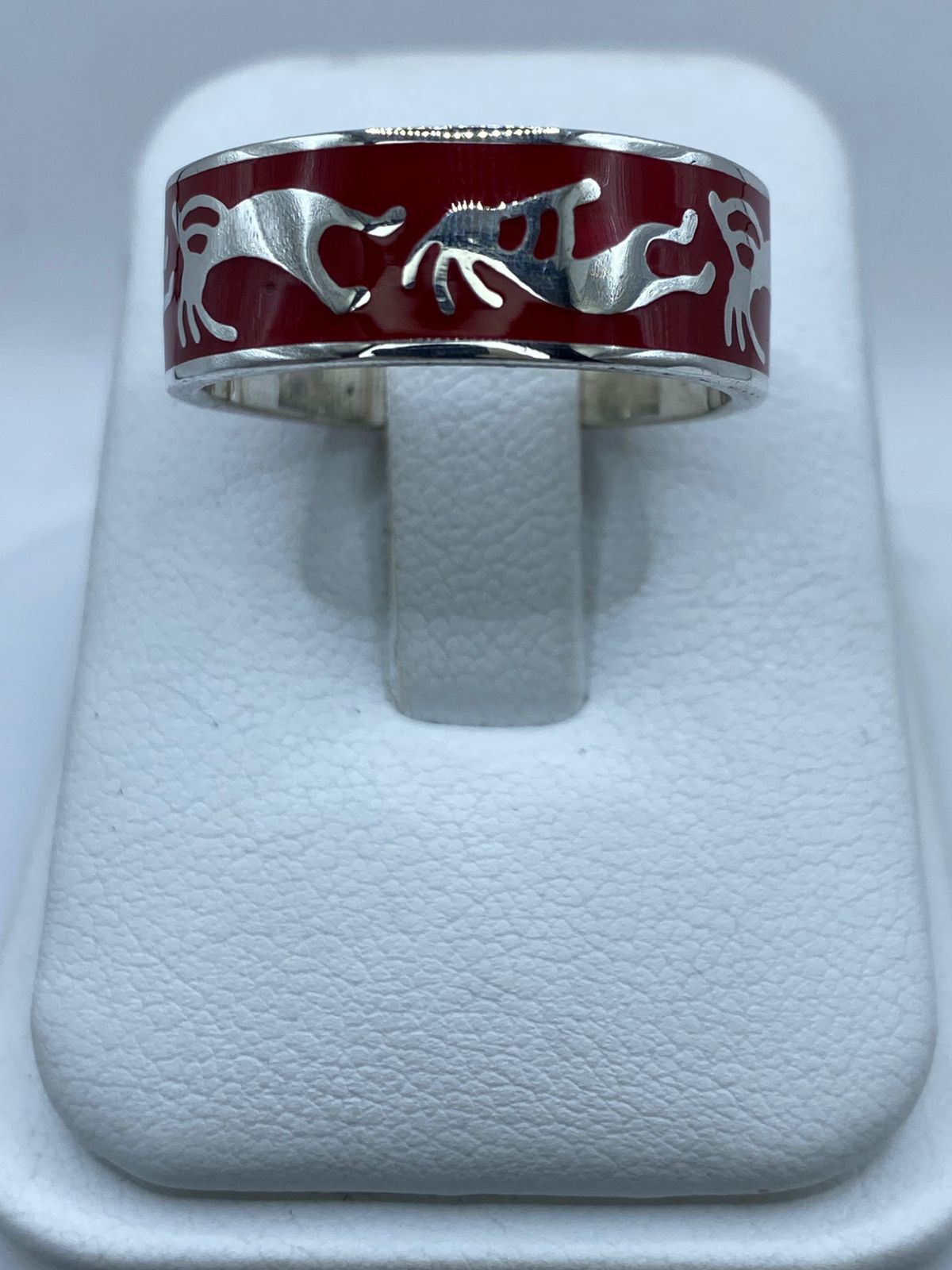 Anillo Espíritu Ancestral en Plata .925 con Coral Rojo