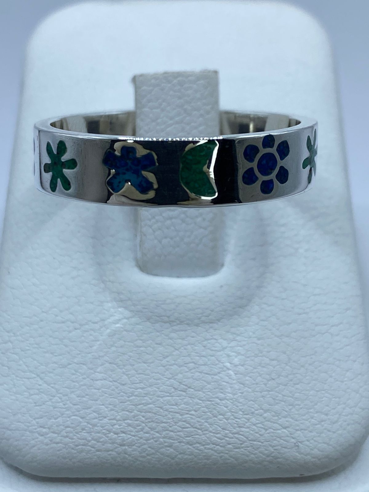 🌸🌙💍 Anillo Floral y Luna en Plata .925