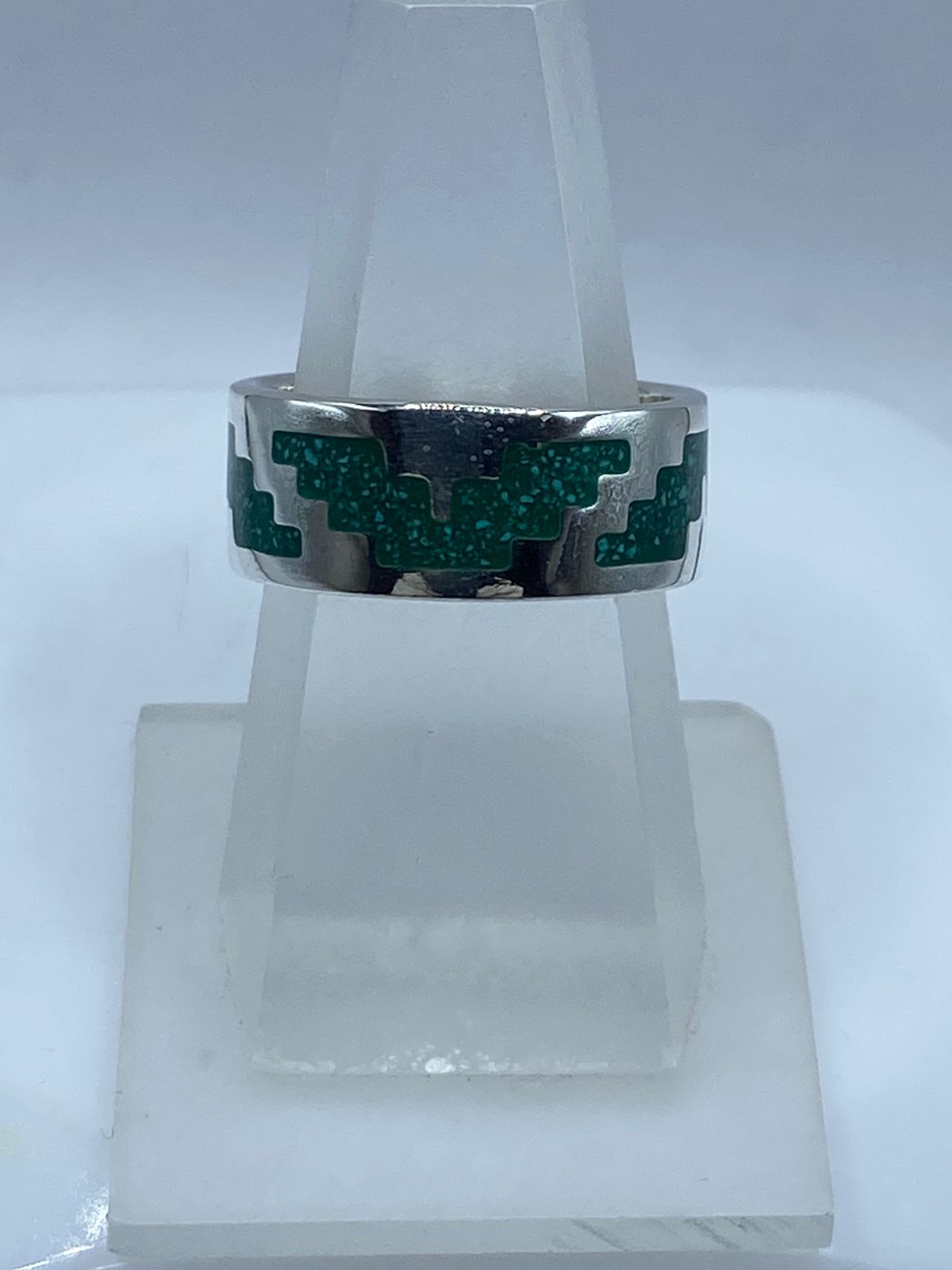 Anillo Forma de Pirámide en Plata .925 con Ónix