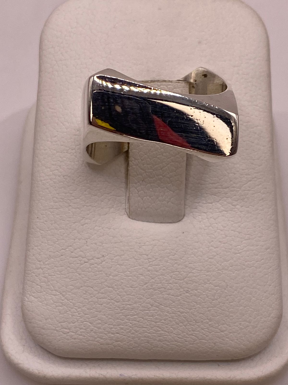 Anillo Geométrico Cuadrado de Plata Ley .925