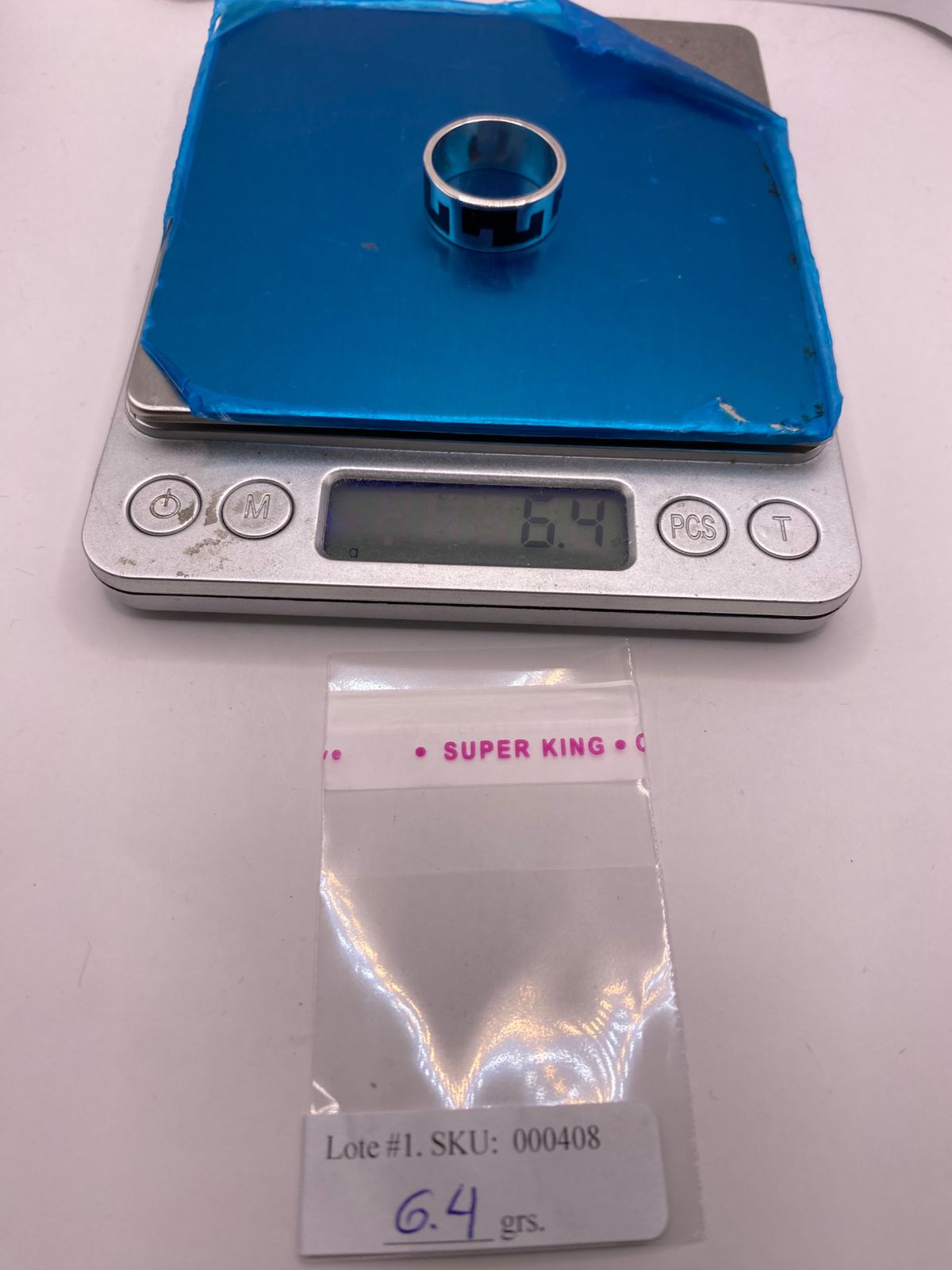 Anillo Geométrico de Plata .925 con Obsidiana Negra