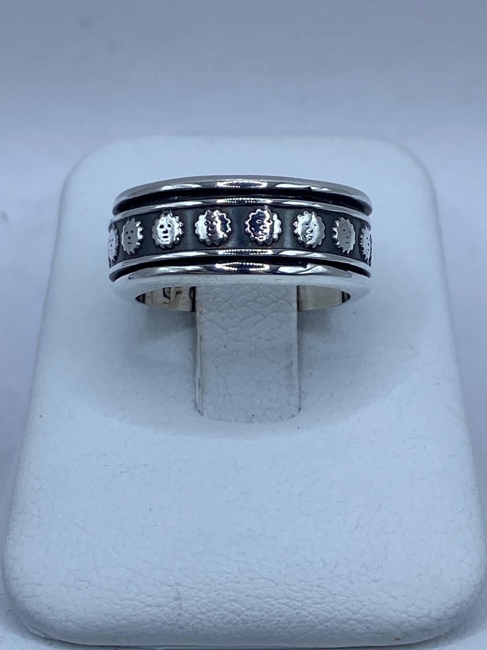 Anillo Giratorio de Plata 925 con Caritas de Sol